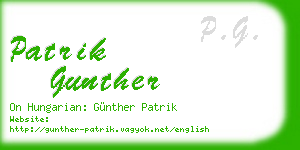 patrik gunther business card